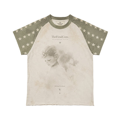 THEFINALCURE. “DAYDREAM CLUB” DOUBLE PORTRAIT STAR RAGLAN TEE