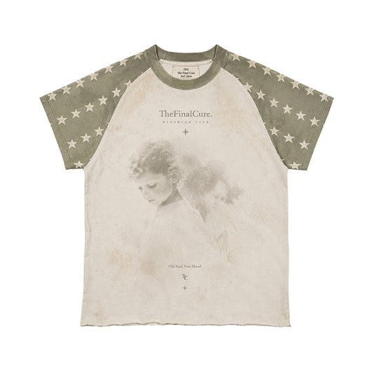 THEFINALCURE. “DAYDREAM CLUB” DOUBLE PORTRAIT STAR RAGLAN TEE