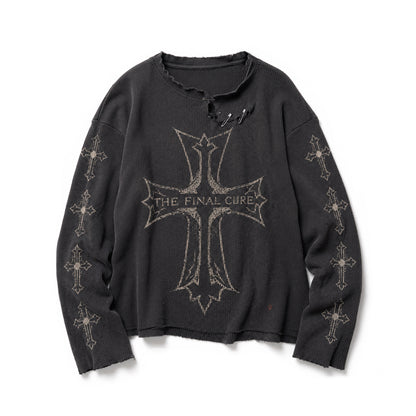 THEFINALCURE. “ARCHIVE CROSS” DISTRESSED THERMAL