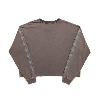THEFINALCURE. “LOVE STAYS” DISTRESSED LONG SLEEVE
